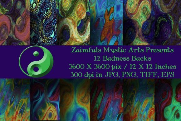 12 Badness Backgrounds Pack 1: Bold Digital Assets