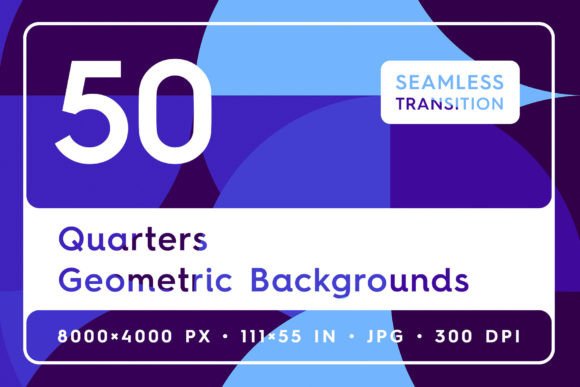 50 Quarters Geometric Backgrounds for Dynamic Design