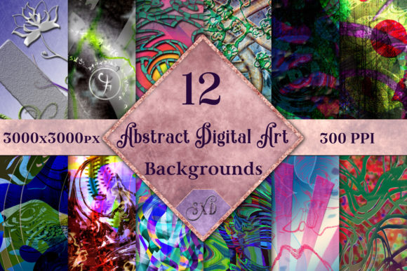 Abstract Digital Art Backgrounds: Bold, Surreal Design Assets