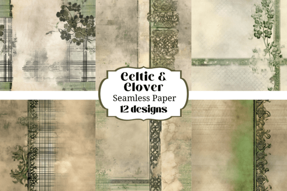 Authentic Celtic Charm: Using Distressed Clover Backgrounds