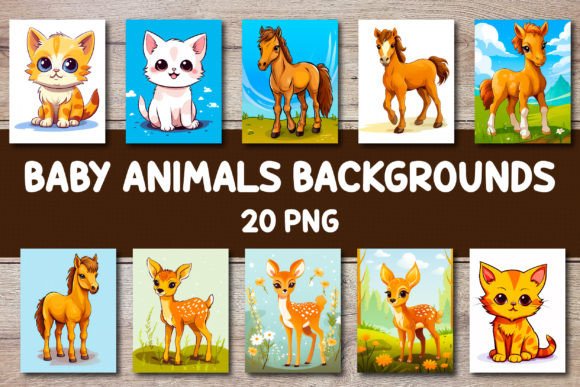 Charming Baby Animal Backgrounds for Book Covers