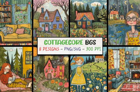 Cute Cottagecore Backgrounds SVG PNG: Your Digital Toolkit