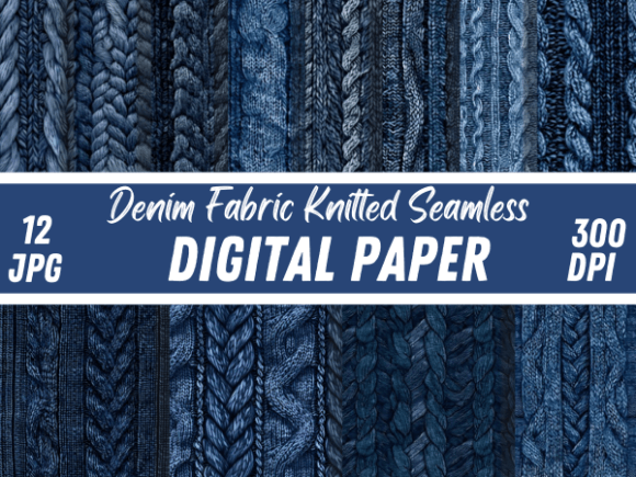 Denim Fabric Knitted Texture Backgrounds: A Versatile Digital Asset
