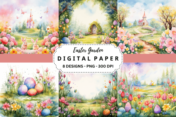 Easter Garden Backgrounds: 8 Premium Designs for Your Projects