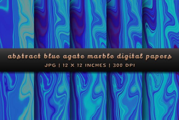 Elevate Designs with Abstract Blue Agate Marble