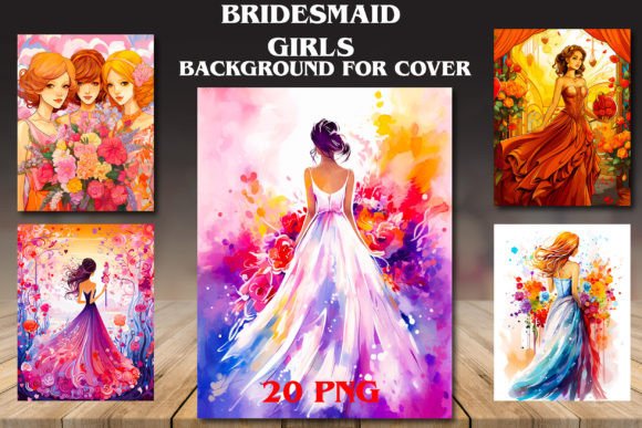 Elevate Your Coloring Book Covers with Elegant Bridesmaid Designs