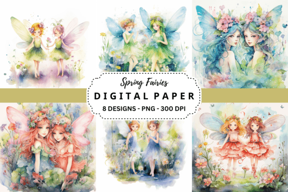 Enchanting Spring Fairies Backgrounds for Creative Projects