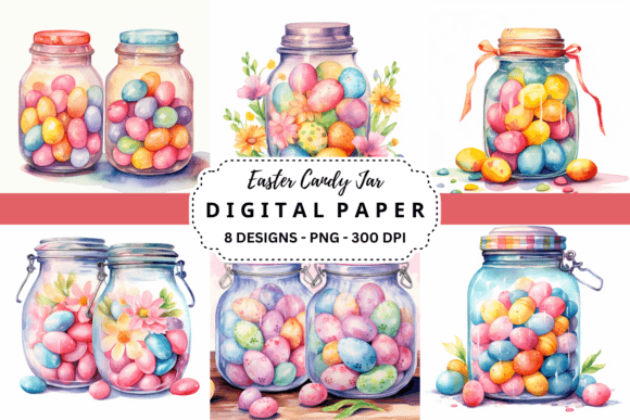 Fresh Design Assets: Easter Candy Jar Backgrounds