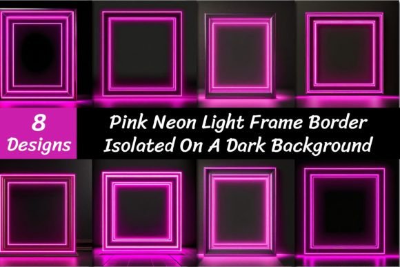 Illuminate Your Designs: The Power of Pink Neon Light Frame Border Backgrounds