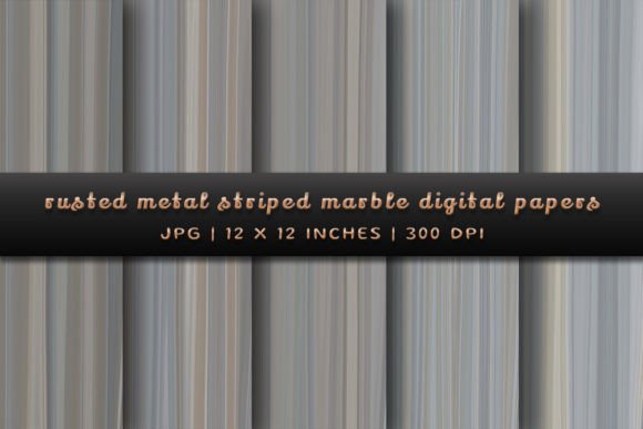 Rusted Metal Striped Marble Backgrounds: Industrial Elegance