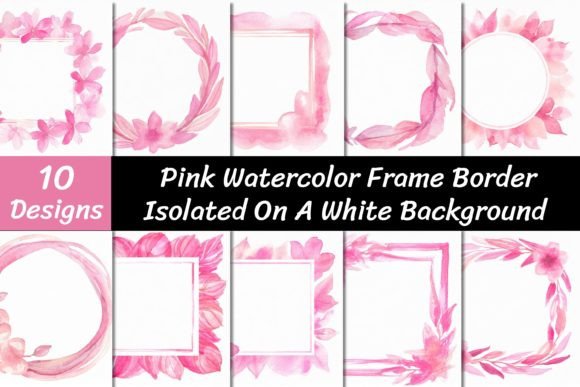Timeless Charm: Styling with Pink Watercolor Frame Border Backgrounds