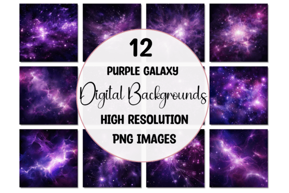 Unleashing Creativity with Purple Galaxy Digital Backgrounds