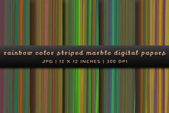 Unleashing Vibrancy: Rainbow Color Striped Marble Backgrounds