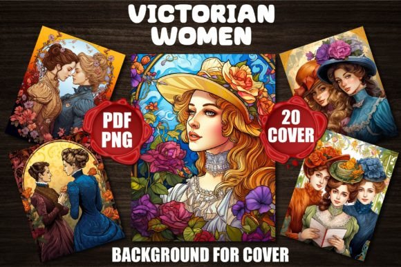 Victorian Women Backgrounds for Cover: Timeless Elegance