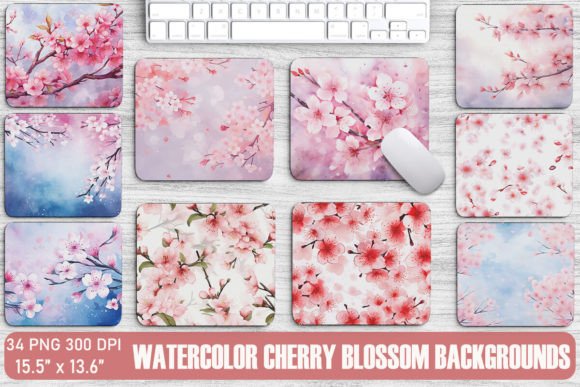 Watercolor Cherry Blossom Backgrounds: Bring Spring to Your Designs