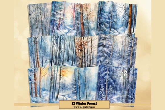 Winter Forest Digital Paper Backgrounds: A Designer's Guide